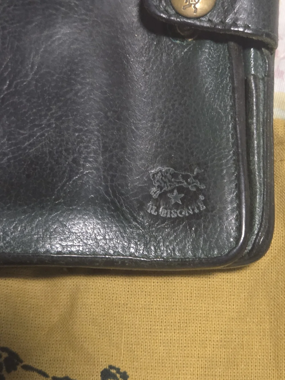 IL BISONTE RARE VINTAGE HUNTER GREEN Leather Women's Wallet